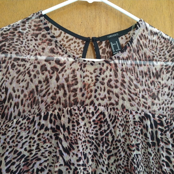 Leopard Print Sheer Dress Medium NWT - Picture 3 of 6